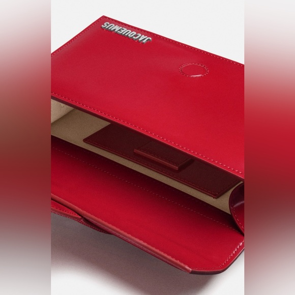 Jacquemus Le Grand Bambino Patent Leather Bag – Cherry Red | NEW w/ COA ❤️ - Picture 5 of 7